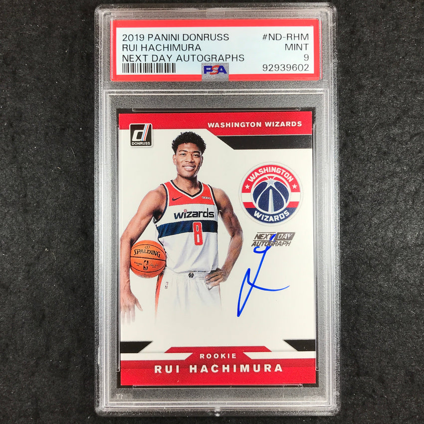 2019 Panini Donruss RUI HACHIMURA Rookie Next Day Autographs #ND-RHM PSA 9 (602)