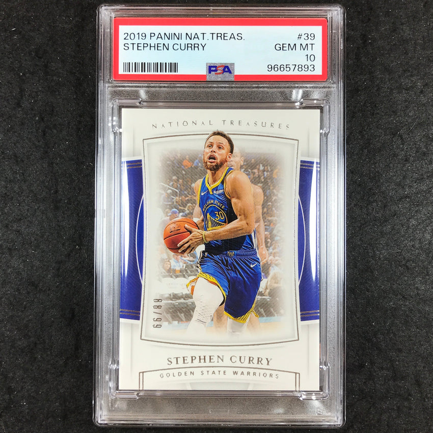 2019 Panini National Treasures STEPHEN CURRY Base 88/99 #39 PSA 10 (893)