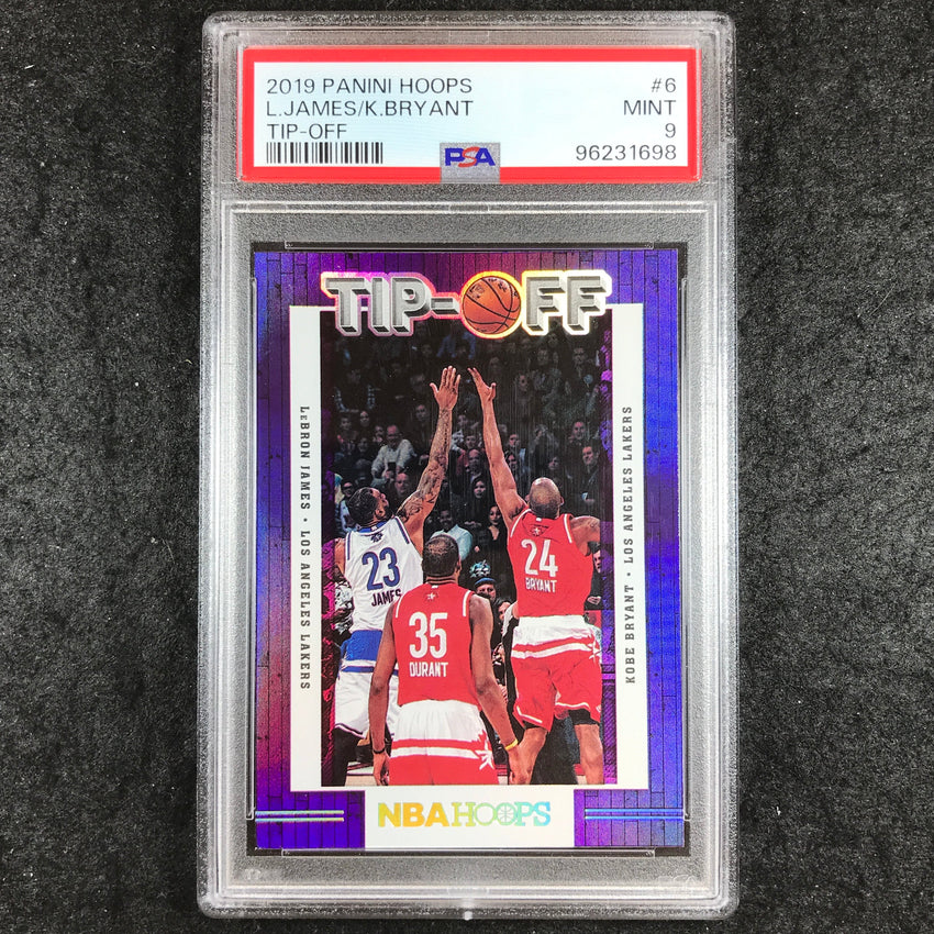 2019 Panini Hoops LEBRON JAMES KOBE BRYANT Tip-Off #6 PSA 9 (698)