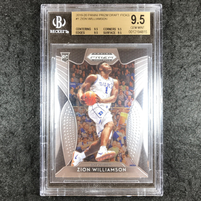 2019 Panini Prizm Draft Picks ZION WILLIAMSON Rookie Base #1 BGS 9.5 (815)
