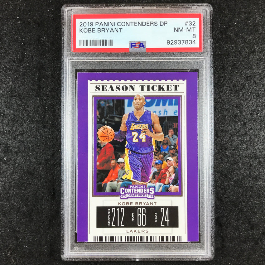 2019 Panini Contenders Draft Picks KOBE BRYANT Season Ticket #32 PSA 8 (834)