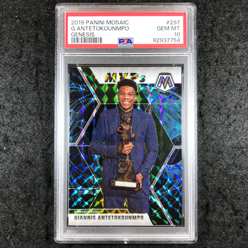 2019 Panini Mosaic GIANNIS ANTETOKOUNMPO MVPs Genesis #297 PSA 10 (754)