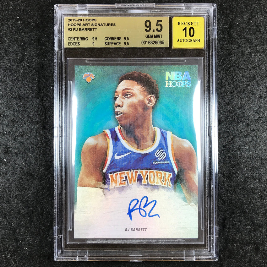 2019 Hoops Hoops RJ BARRETT Rookie Art Signatures Auto #HARJB BGS 9.5/10 (065)