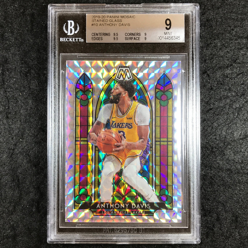 2019 Panini Mosaic ANTHONY DAVIS Stained Glass #10 BGS 9 (345)