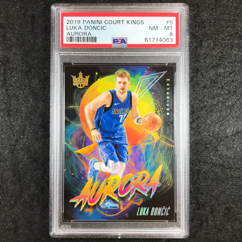 2019 Panini Court Kings LUKA DONCIC Aurora #5 PSA 8 (063)