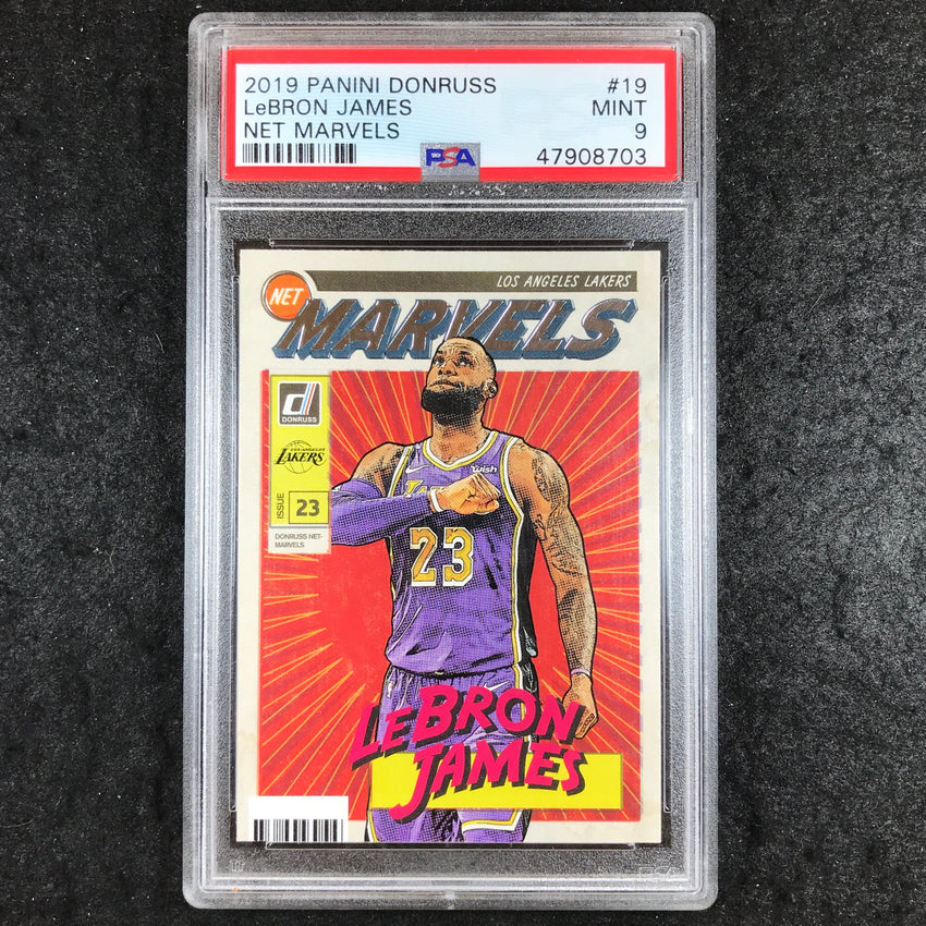2019 Donruss LEBRON JAMES Net Marvels #19 PSA 9 (703)