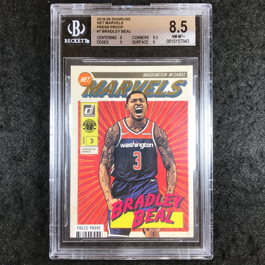 2019 Donruss BRADLEY BEAL Net Marvels Press Proof #7 BGS 8.5 (843)