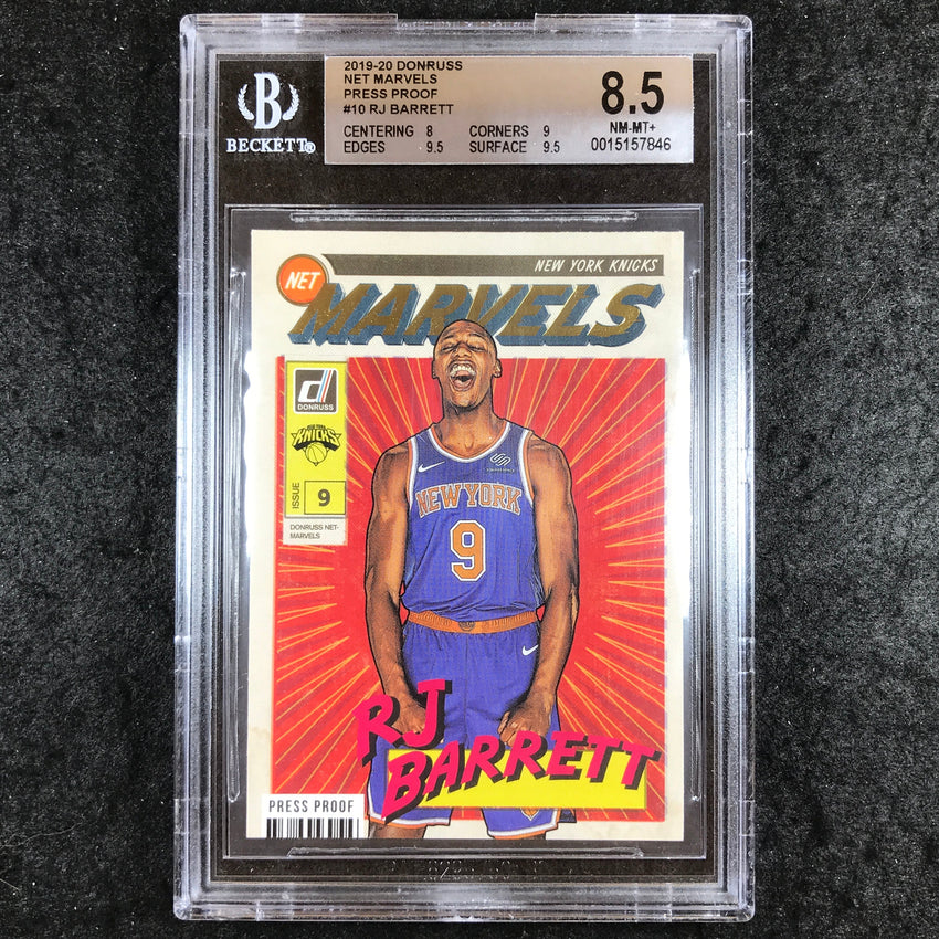 2019 Donruss RJ BARRETT Rookie Net Marvels Press Proof #10 BGS 8.5 (846)