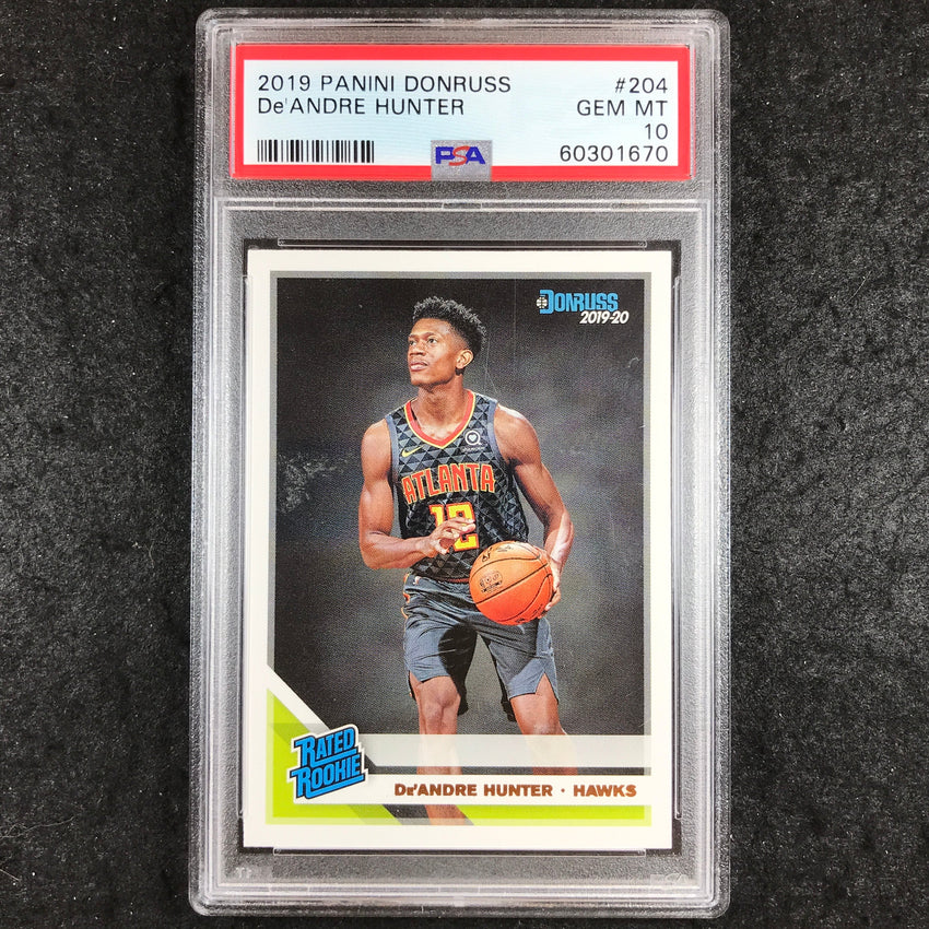 2019 Panini Donruss DE'ANDRE HUNTER Rated Rookie #204 PSA 10 (670)