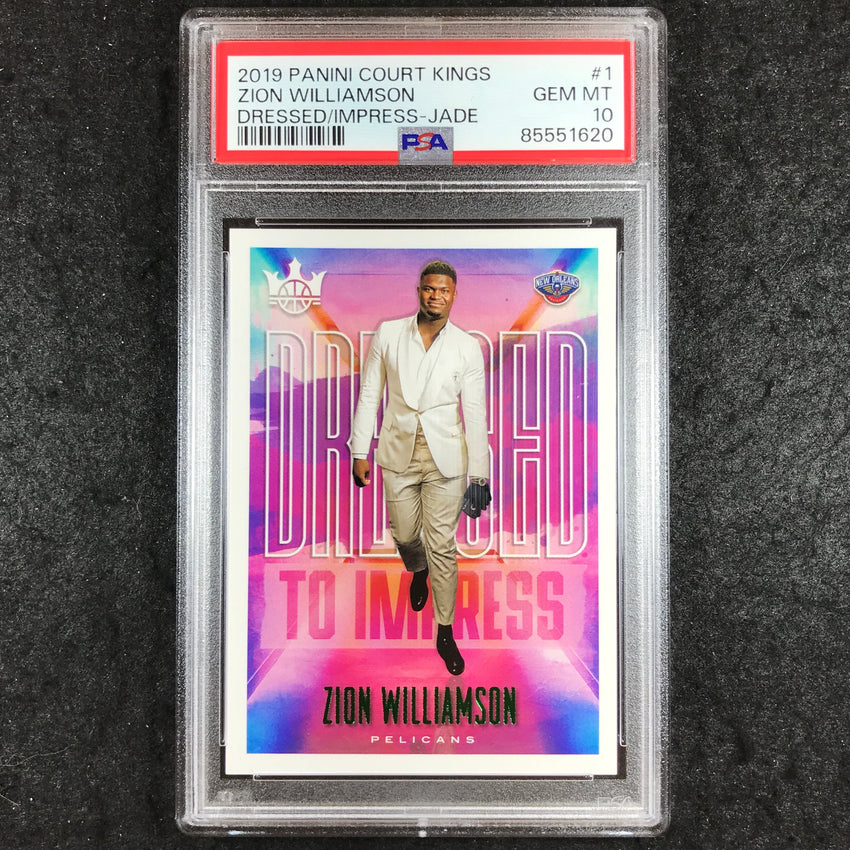 2019 Court Kings ZION WILLIAMSON Rookie Impress Jade 23/25 #1 PSA 10 (620)