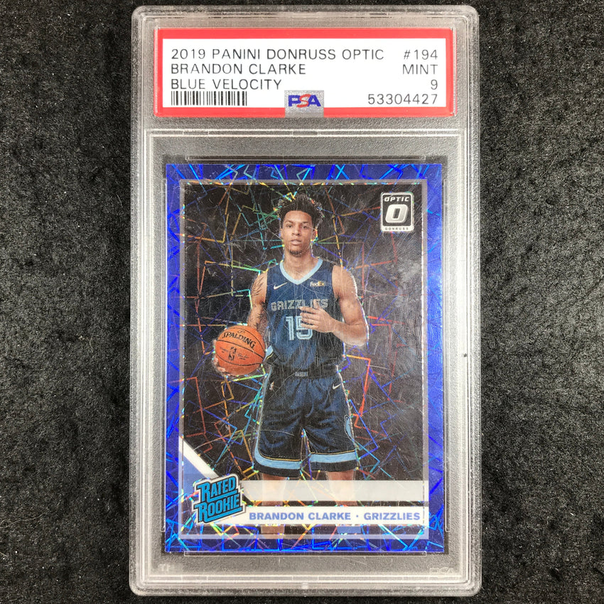 2019 Donruss Optic BRANDON CLARKE Rated Rookie Blue Velocity #194 PSA 9 (427)