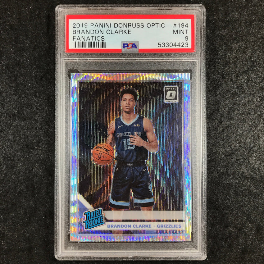 2019 Panini Donruss Optic BRANDON CLARKE Rated Rookie Fanatics #194 PSA 9 (423)