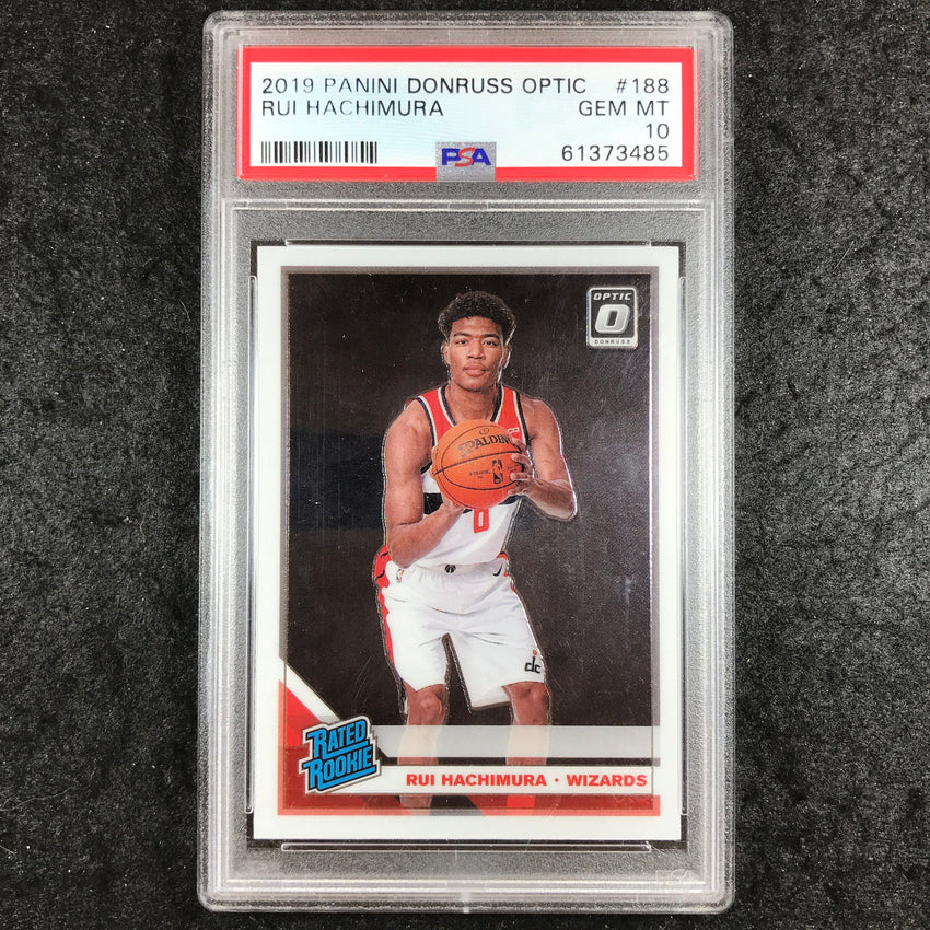 2019 Panini Donruss Optic RUI HACHIMURA Rated Rookie #188 PSA 10 (485)