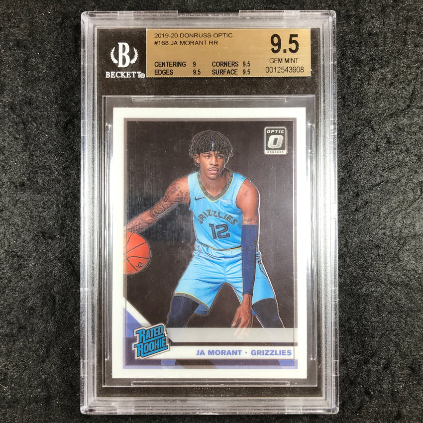 2019 Donruss Optic JA MORANT Rated Rookie Base #168 BGS 9.5 (908)