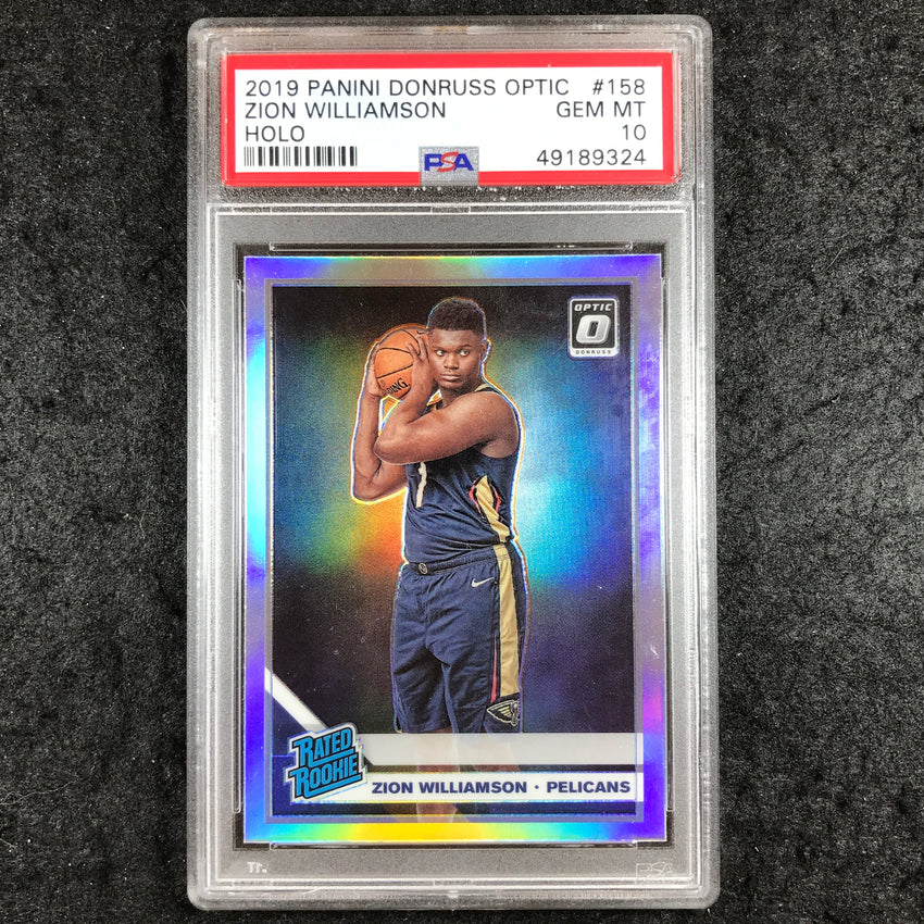 2019 Optic ZION WILLIAMSON Rated Rookie Holo #158 PSA 10 (324)