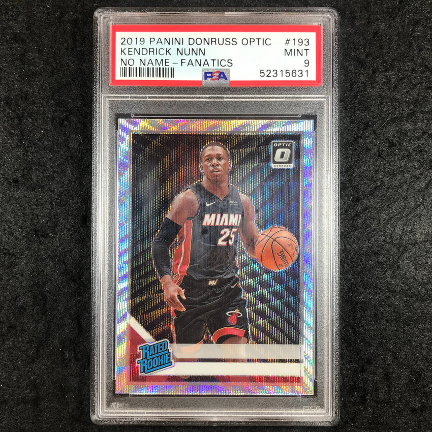 2019 Donruss Optic KENDRICK NUNN Rated Rookie No Name Fanatics #193 PSA 9 (631)
