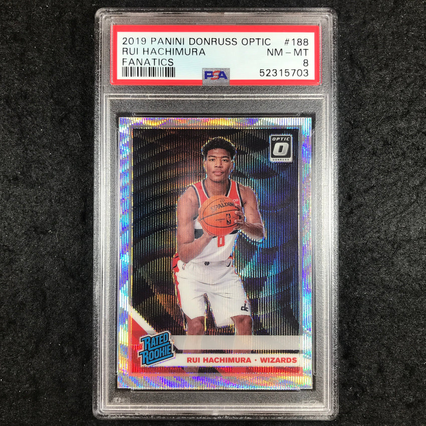 2019 Panini Donruss Optic RUI HACHIMURA Rated Rookie Fanatics #188 PSA 8 (703)