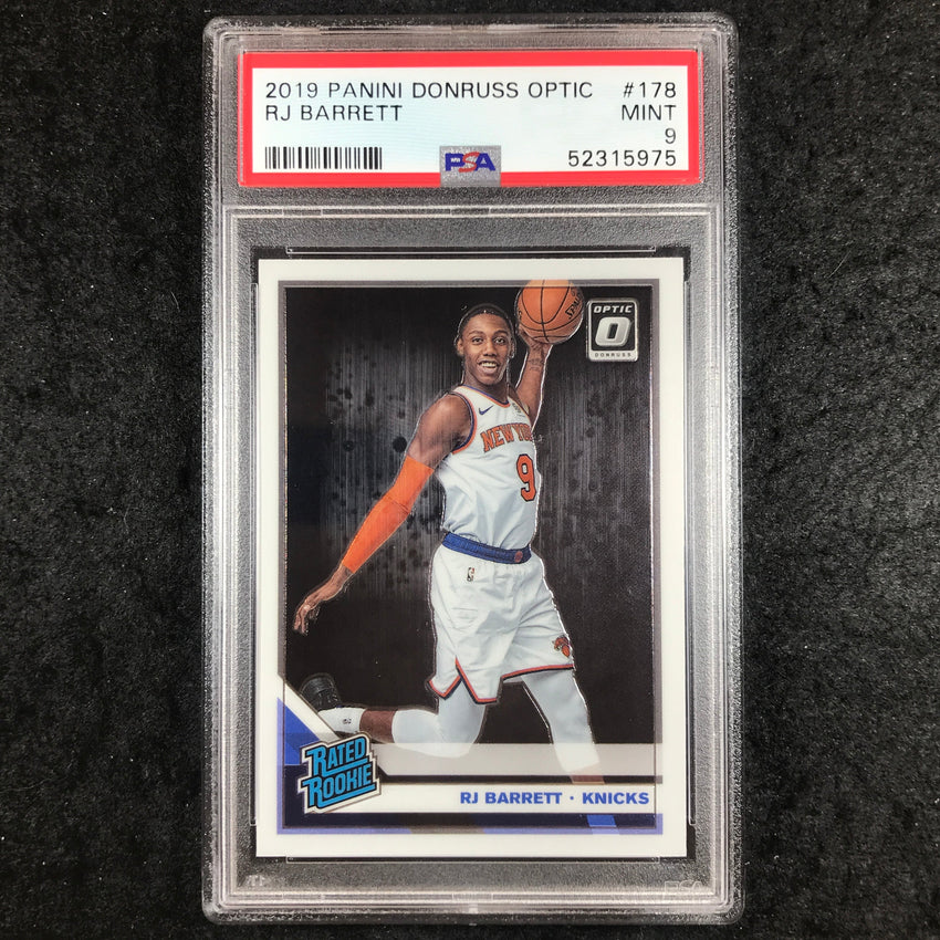 2019 Panini Donruss Optic RJ BARRETT Rated Rookie Base #178 PSA 9 (975)