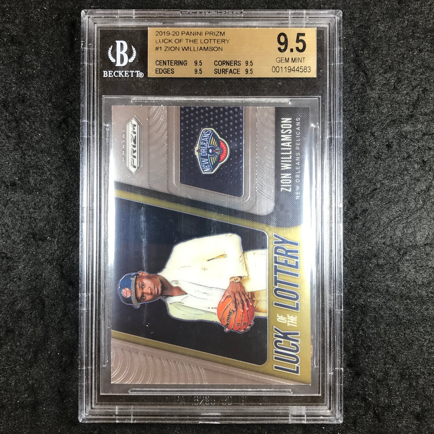 2019 Panini Prizm ZION WILLIAMSON Rookie Luck of the Lottery #1 BGS 9.5 (583)