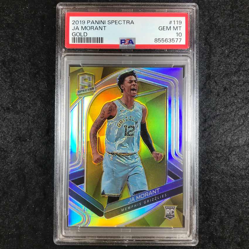 2019 Panini Spectra JA MORANT Rookie Gold 5/10 #119 PSA 10 (577)