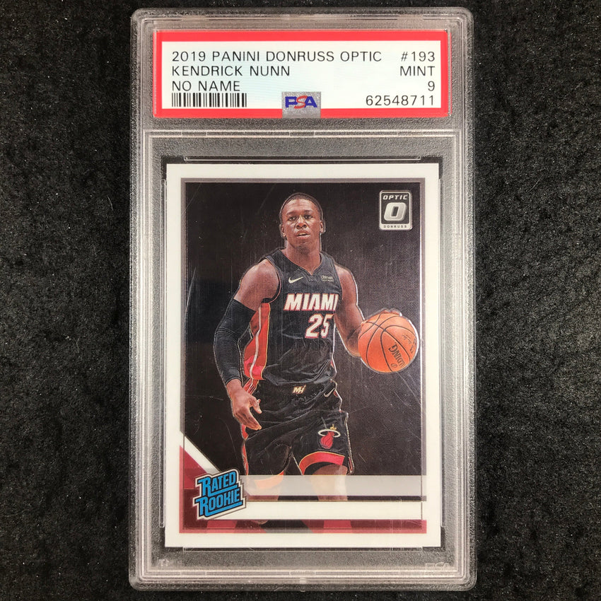2019 Panini Donruss Optic KENDRICK NUNN Rated Rookie No Name #193 PSA 9 (711)