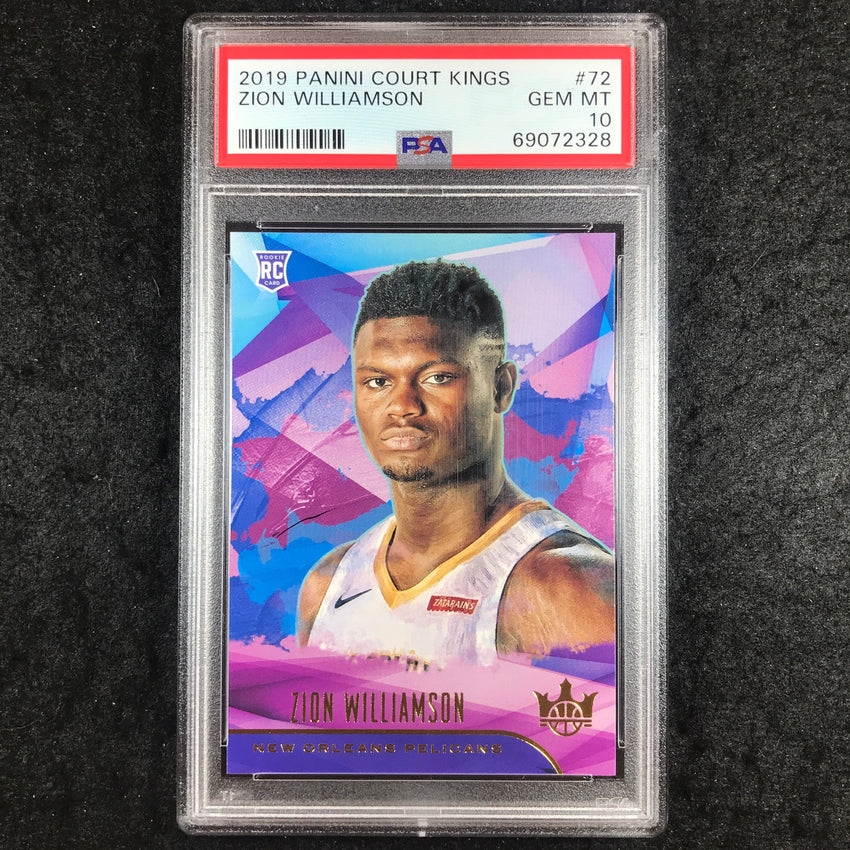 2019 Panini Court Kings ZION WILLIAMSON Rookies I #72 PSA 10 (328)