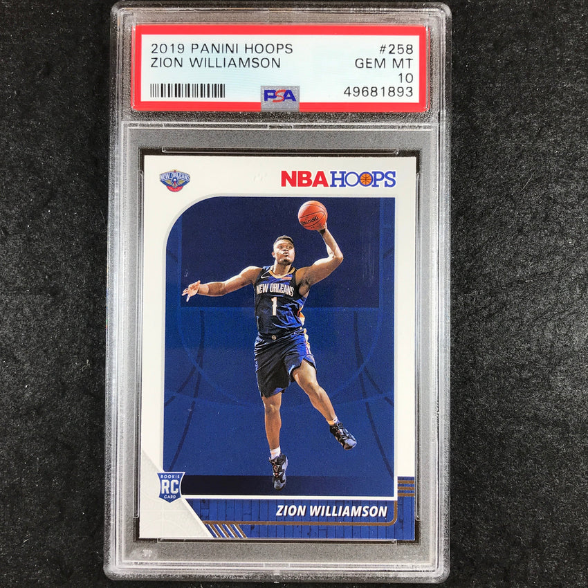 2019 Hoops ZION WILLIAMSON Rookie Base #258 PSA 10 (893)