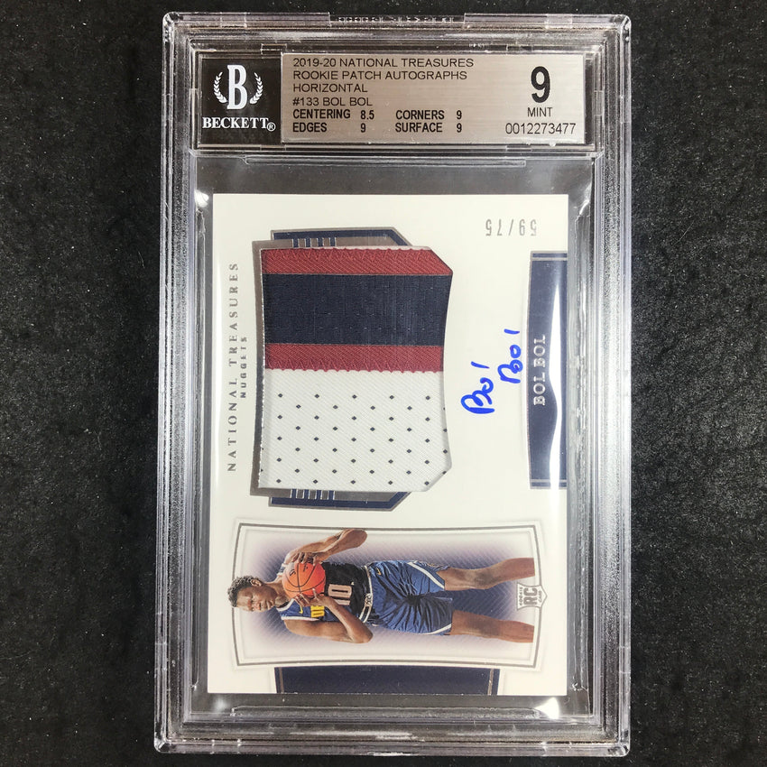 2019 National Treasures BOL BOL Rookie Patch Auto 59/75 #133 BGS 9 (477)
