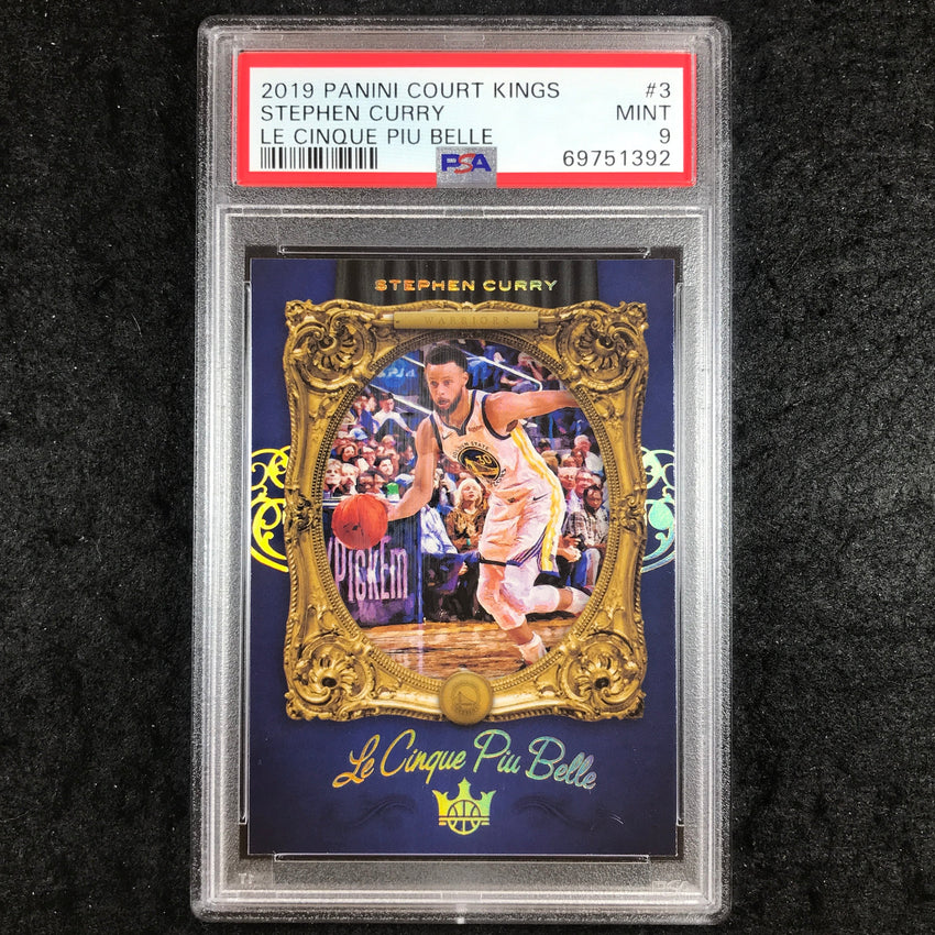 2019 Panini Court Kings STEPHEN CURRY Le Cinque Piu Belle #3 PSA 9 (392)