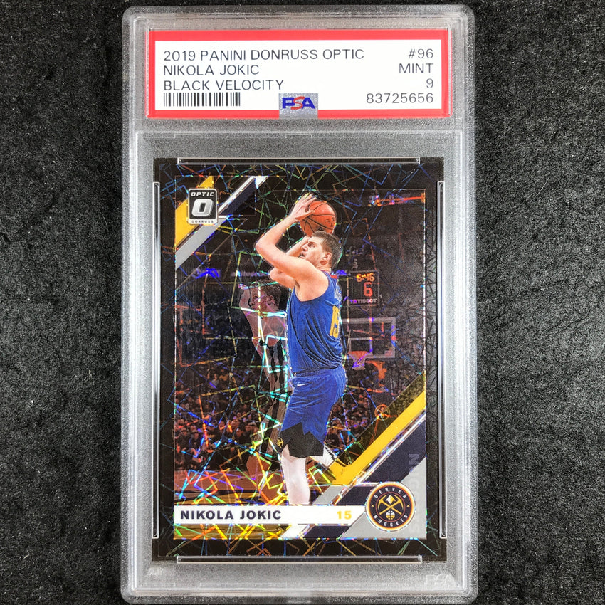 2019 Panini Donruss Optic NIKOLA JOKIC Black Velocity 4/39 #96 PSA 9 (656)