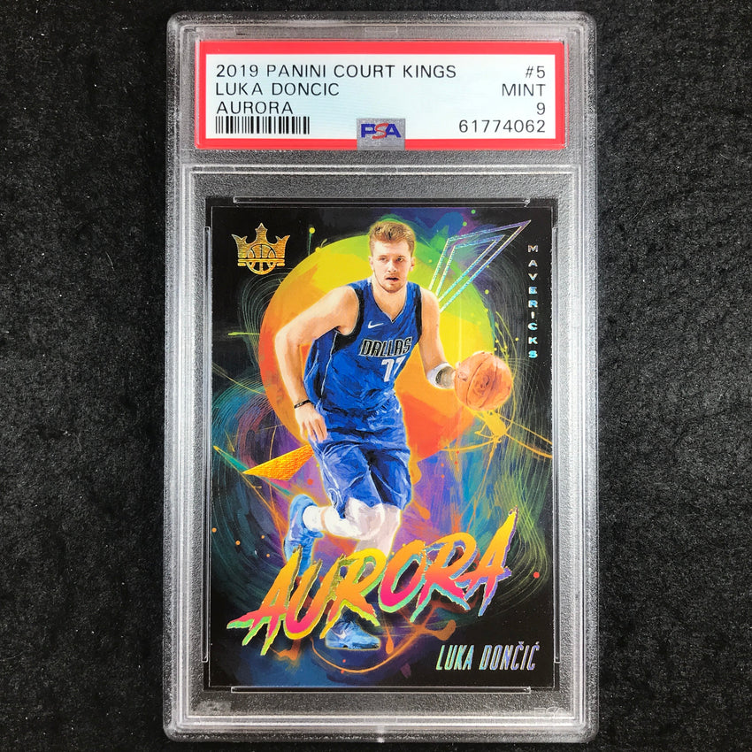 2019 Panini Court Kings LUKA DONCIC Aurora #5 PSA 9 (062)