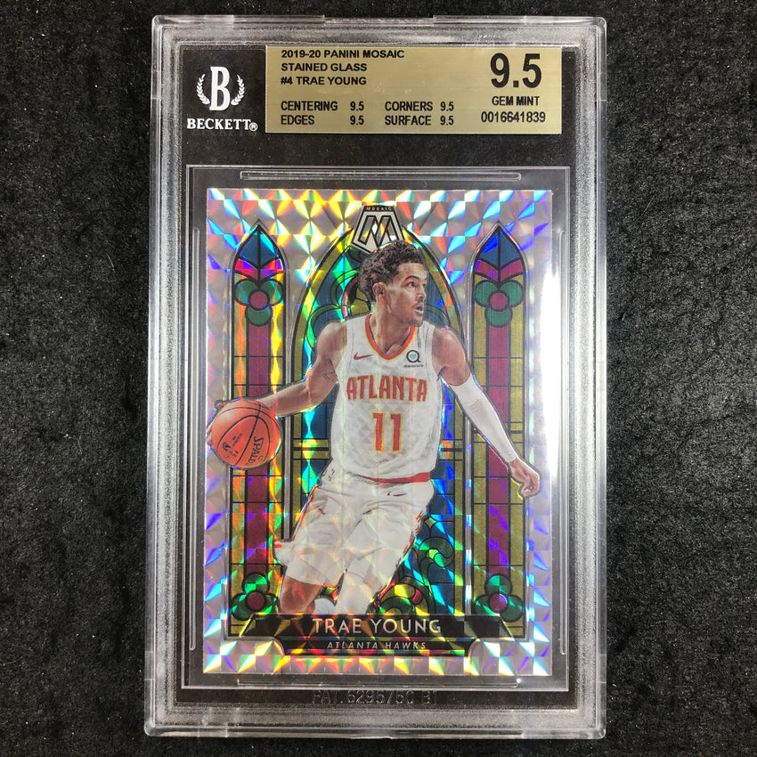 2019 Panini Mosaic TRAE YOUNG Stained Glass #4 BGS 9.5 (839)