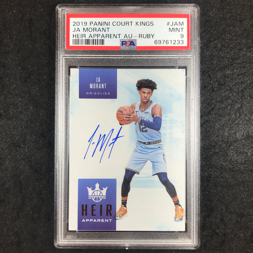 2019 Court Kings JA MORANT Heir Apparent Rookie Auto Ruby 57/99 #JAM PSA 9 (233)