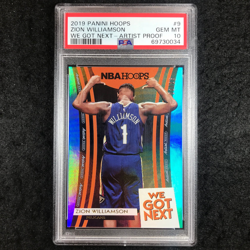2019 Hoops ZION WILLIAMSON Rookie We Got Next Artist Proof 22/25 #9 PSA 10 (034)