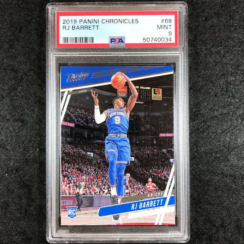 2019 Panini Chronicles RJ BARRETT Rookie Prestige Base #68 PSA 9 (034)