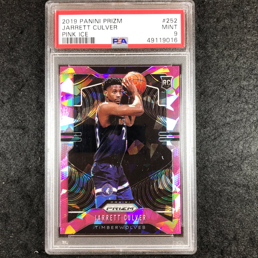 2019 Panini Prizm JARRETT CULVER Rookie Pink Ice #252 PSA 9 (016)