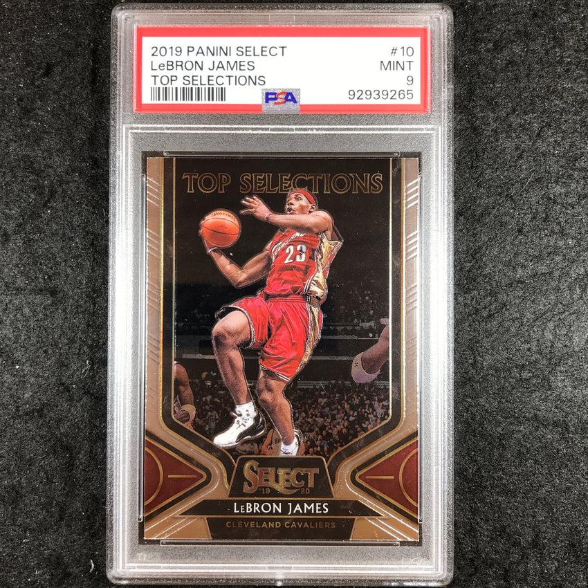 2019 Panini Select LEBRON JAMES Top Selections #10 PSA 9 (265)
