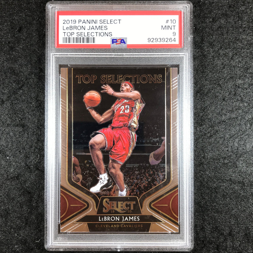 2019 Panini Select LEBRON JAMES Top Selections #10 PSA 9 (264)
