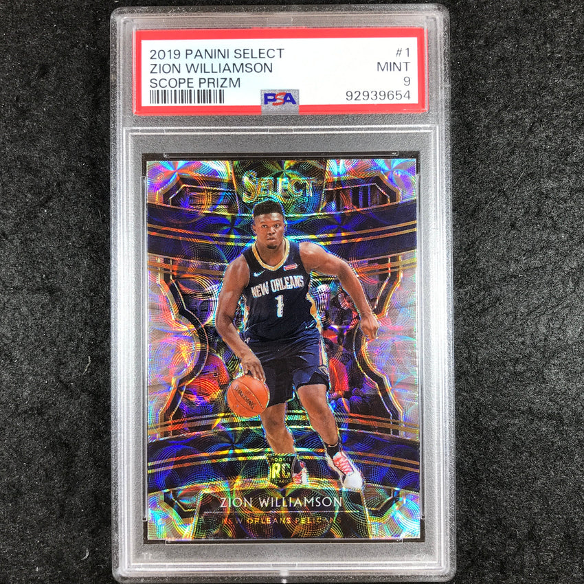 2019 Panini Select ZION WILLIAMSON Rookie Scope Prizm #1 PSA 9 (654)