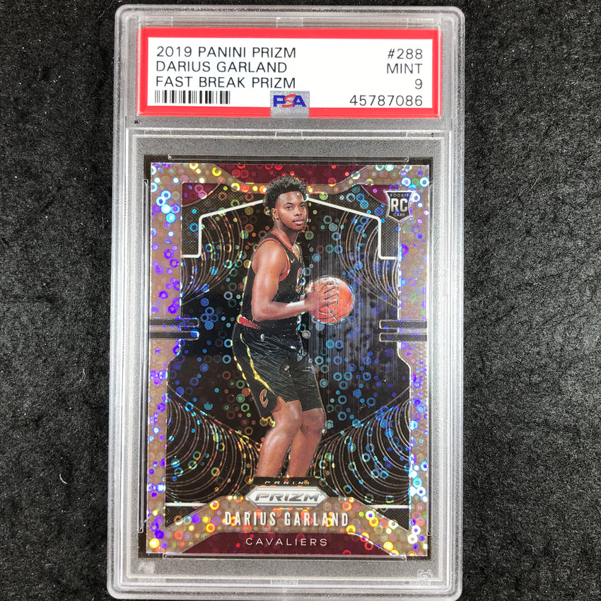 2019 Panini Prizm DARIUS GARLAND Rookie Fast Break Prizm #288 PSA 9 (086)