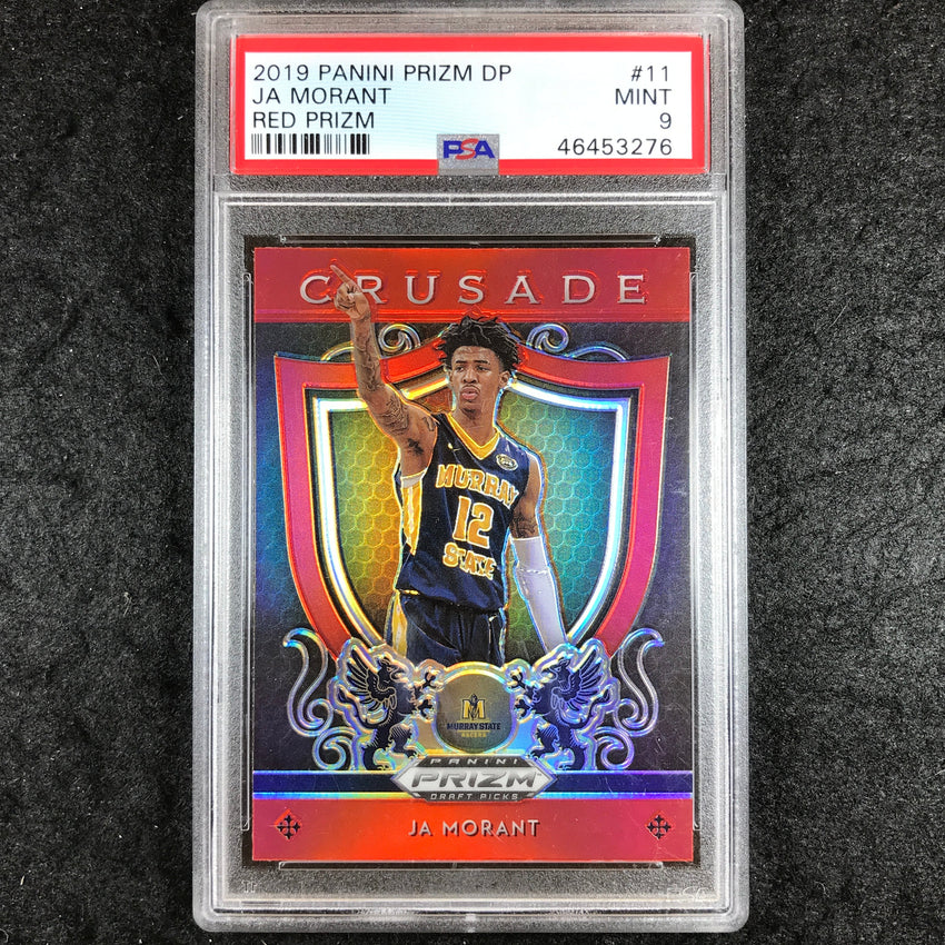 2019 Panini Prizm Draft Picks JA MORANT Rookie Red Prizm #11 PSA 9 (276)