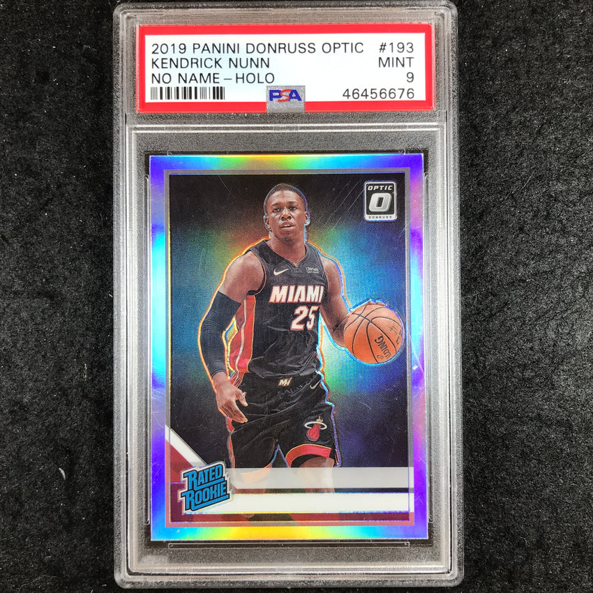 2019 Donruss Optic KENDRICK NUNN Rated Rookie No Name Holo #193 PSA 9 (676)