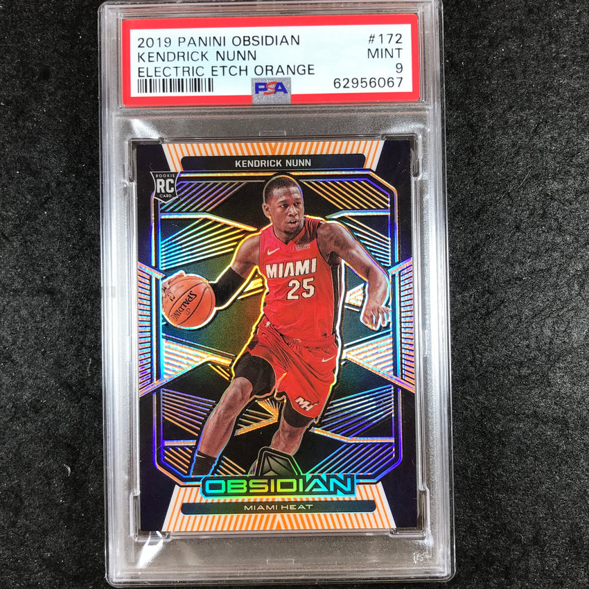 2019 Obsidian KENDRICK NUNN Rookie Electric Etch Orange 13/50 #172 PSA 9 (067)