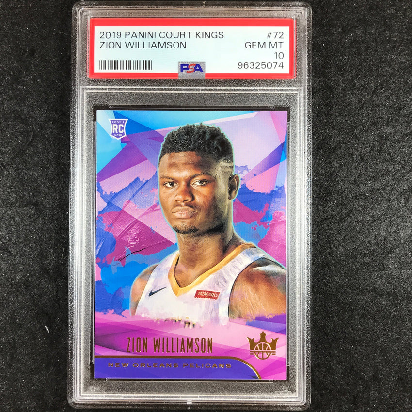 2019 Panini Court Kings ZION WILLIAMSON Rookies I #72 PSA 10 (074)