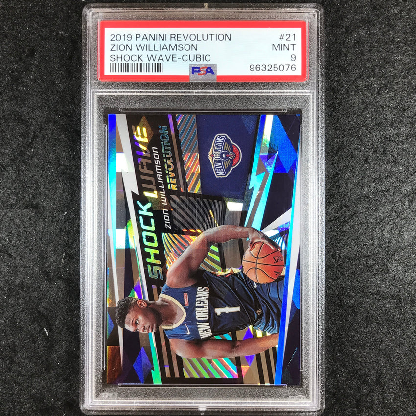2019 Revolution ZION WILLIAMSON Rookie Shock Wave Cubic 19/50 #21 PSA 9 (076)