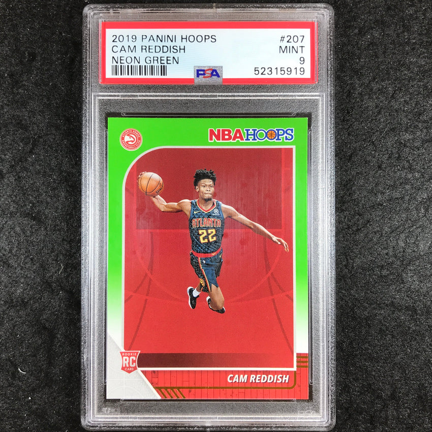2019 Panini Hoops CAM REDDISH Rookie Neon Green #207 PSA 9 (919)
