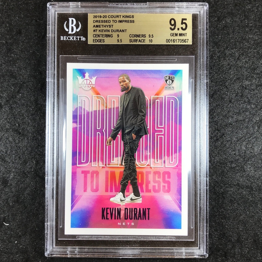 2019 Court Kings KEVIN DURANT Dressed To Impress Amethyst 73/99 #7 BGS 9.5 (567)