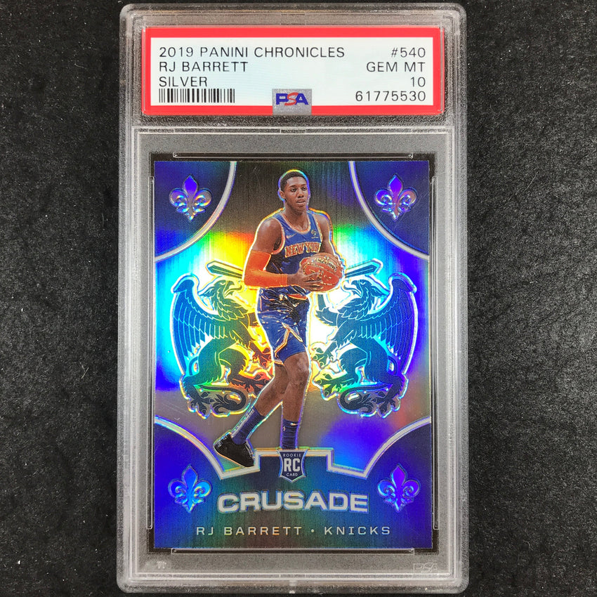 2019 Panini Chronicles RJ BARRETT Rookie Crusade Silver #540 PSA 10 (530)