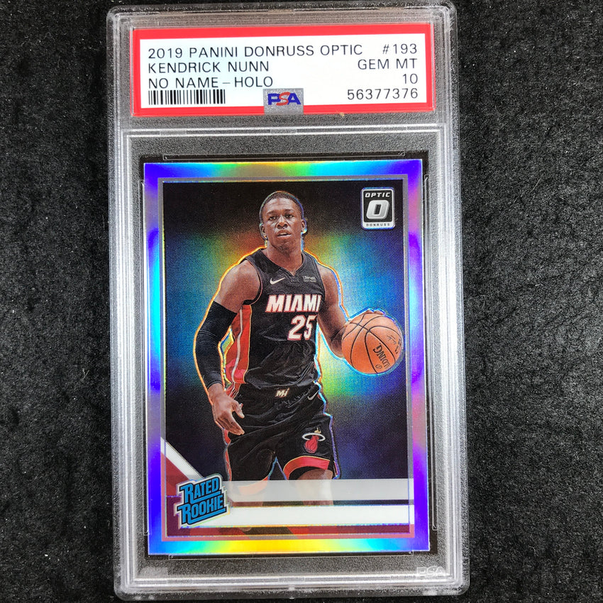 2019 Panini Donruss Optic KENDRICK NUNN No Name Holo #193 PSA 10 (376)
