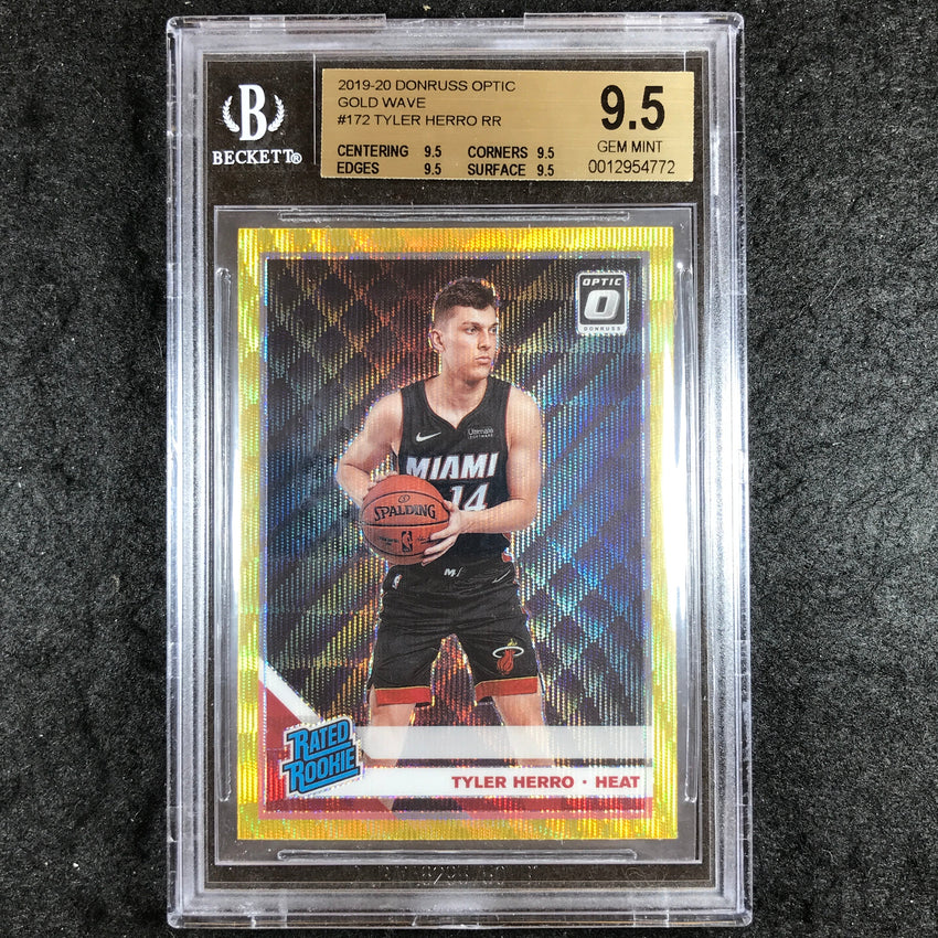 2019 Donruss Optic TYLER HERRO Rated Rookie Gold Wave #172 BGS 9.5 (772)
